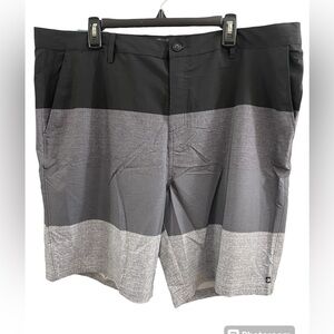 Micros Hybrid Black/Gray Short 4 Way Stretch Fabric 9”Inseam Sz(40)